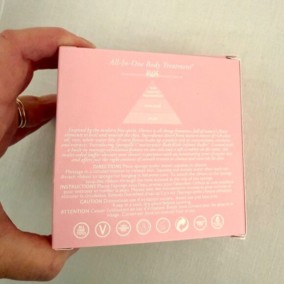 Florica by Spongelle Jude Rose Body Wash Buffer 4oz 22 Washes - Picture 13 of 13